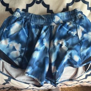 Lululemon blue hotty hot shorts